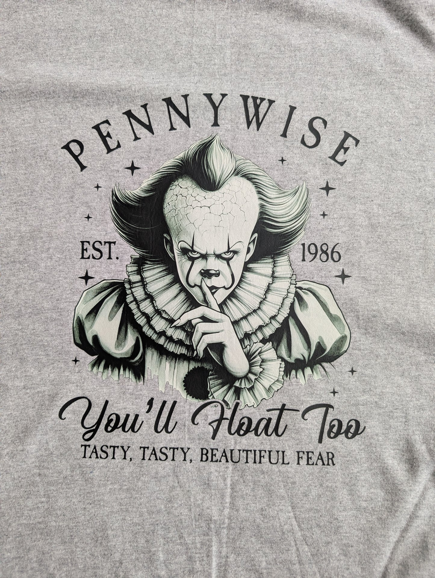 pennywise Graphic T-Shirt | Streetwear Unisex Cotton Tee | Size L