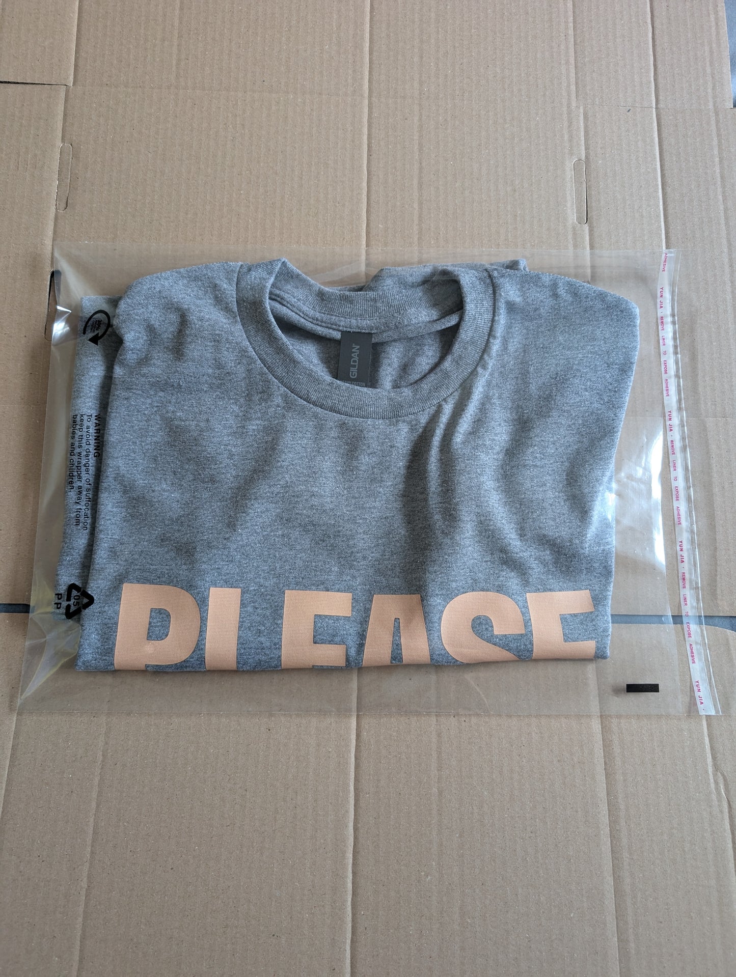 Funny quote T-shirt L Cotton Grey Short Sleeve DTF printed.